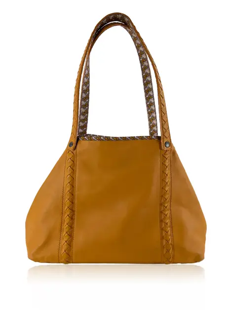 Bolsa Tote Bottega Veneta Reversible Laranja