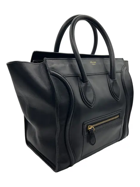 Bolsa Tote Celine Mini Luggage Couro Preta