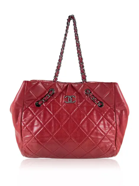Bolsa Tote Chanel Cells Soft Caviar Vermelha