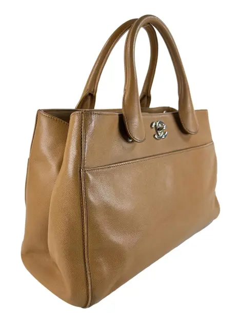 Bolsa Tote Chanel Executive Cerf Shopper Marrom