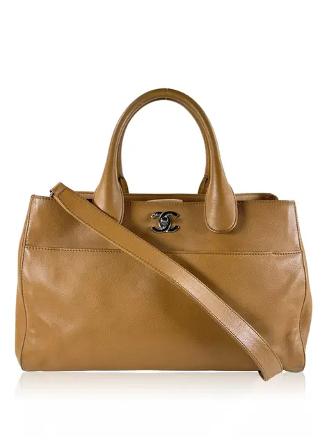 Bolsa Tote Chanel Executive Cerf Shopper Marrom