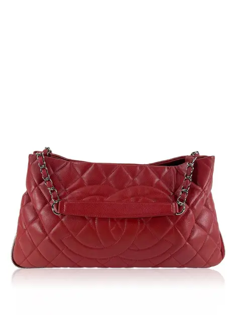 Bolsa Tote Chanel Expandable Zip Vermelha