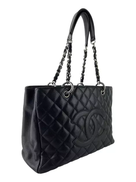 Bolsa Tote Chanel Grand Shopping Tote GST Caviar Preto