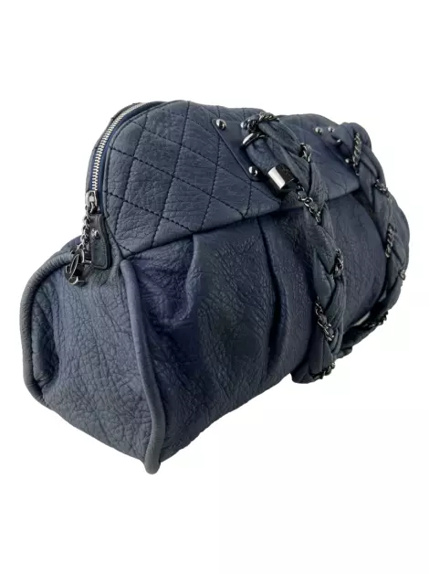 Bolsa Tote Chanel Lady Braid Azul