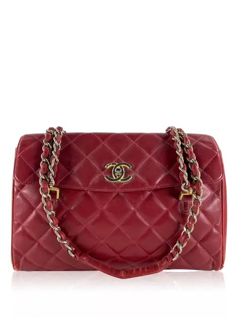 Bolsa Tote Chanel Misia Camera Case Flap Vermelho