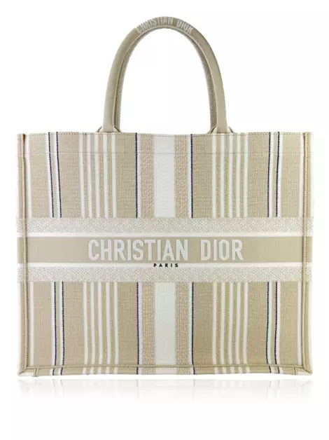 Bolsa Tote Christian Dior Canvas Off-White