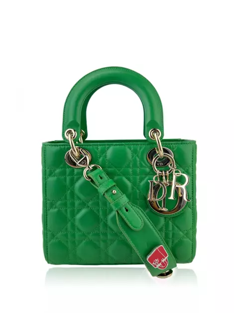 Bolsa Tote Christian Dior Lady Dior Cannage Verde