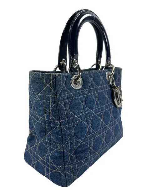 Bolsa Tote Christian Dior Lady Dior Denim Vintage