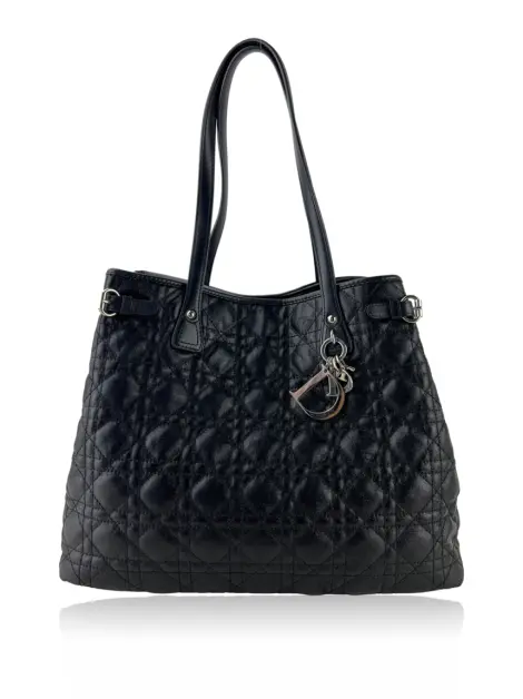 Bolsa Tote Christian Dior Panarea Cannage Preta