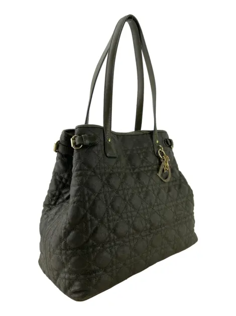 Bolsa Tote Christian Dior Panarea Cannage Quilted Verde