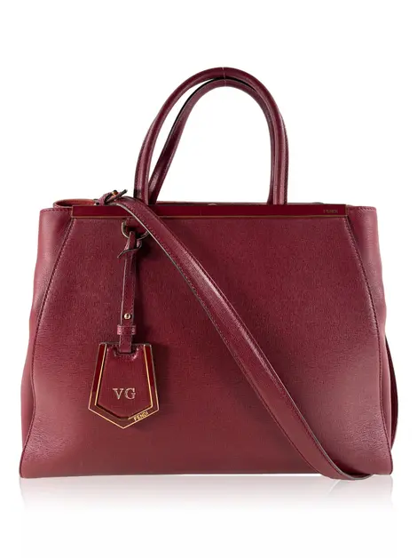 Bolsa Tote Fendi 2Jours Elite Vinho