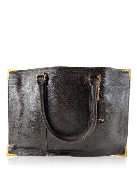 Bolsa Tote Fendi Dimpled Classico No. 4 Marrom