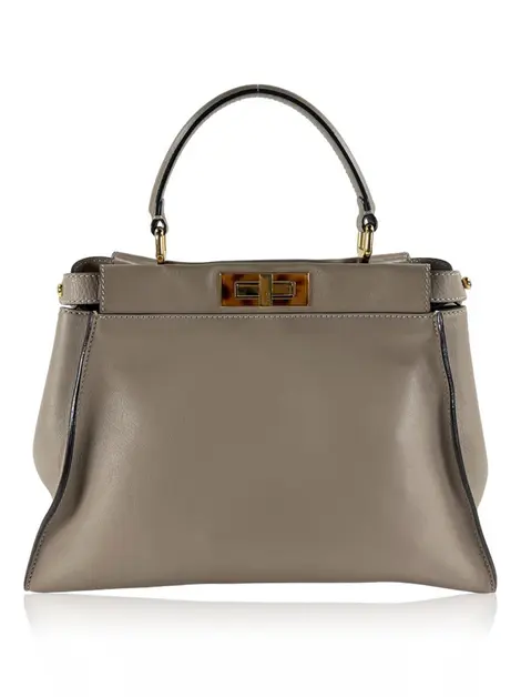 Bolsa Tote Fendi Peekaboo Bege