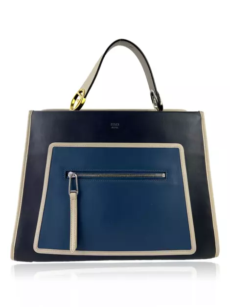 Bolsa Tote Fendi Runaway Century Opaco Bicolor