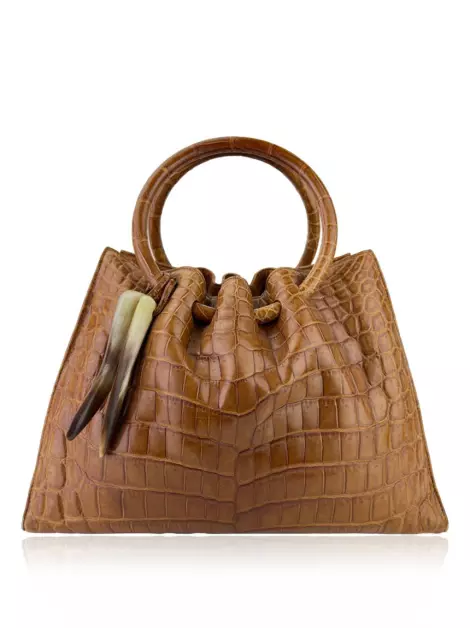 Bolsa Tote F.M Allen Couro Marrom
