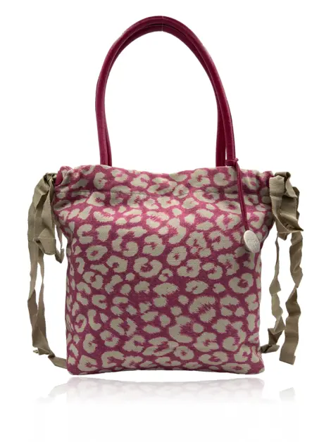 Bolsa Tote Furla Canvas Rosa Estampado