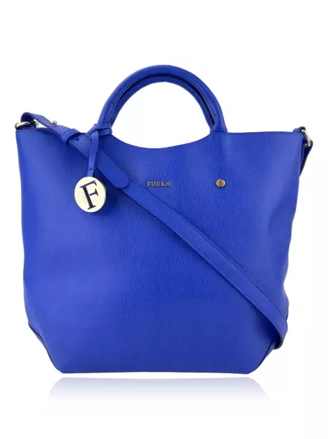 Bolsa Tote Furla Couro Azul
