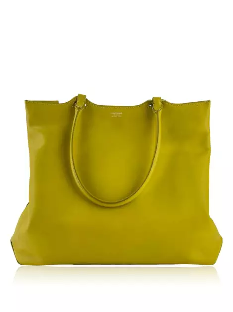 Bolsa Tote Giorgio Armani Couro Amarelo