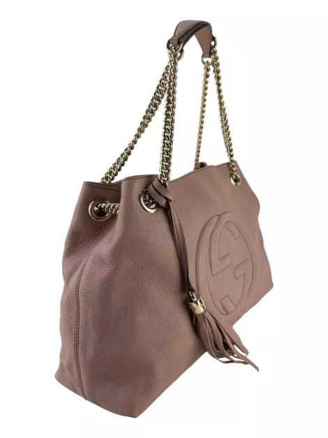 Bolsa Tote Gucci Soho Chain Rosa Cipria
