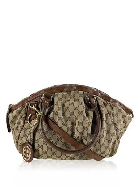 Bolsa Tote Gucci Sukey Boston GG Monograma