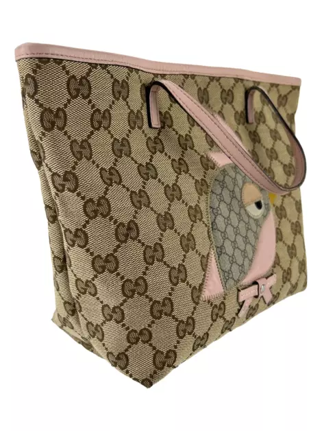 Bolsa Tote Gucci Zoo Bird Rosa