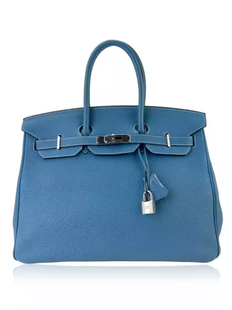 Bolsa Tote Hermès BirkinTogo Bleu Jean