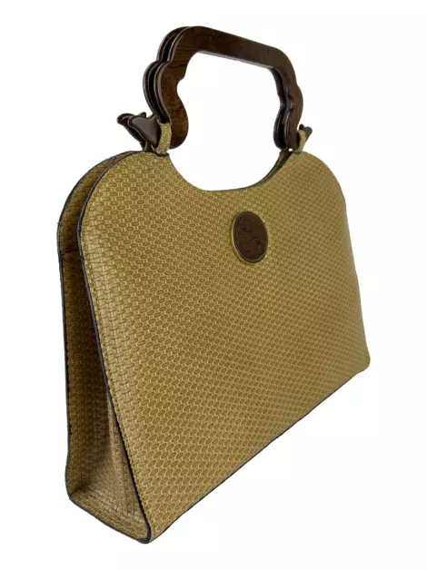 Bolsa Tote Kenzo Texturizada Dourada