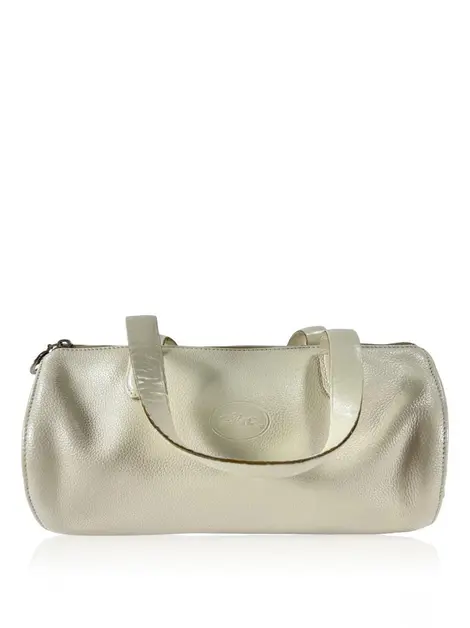 Bolsa Tote Longchamp Couro Branca Vintage