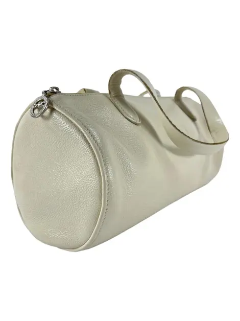 Bolsa Tote Longchamp Couro Branca Vintage