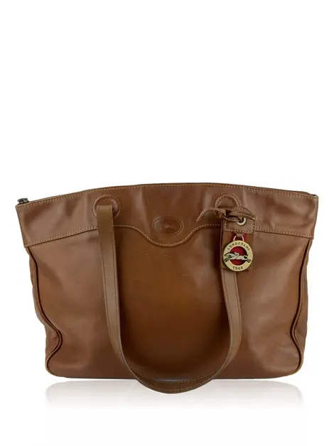 Bolsa Tote Longchamp Couro Marrom