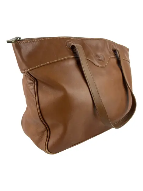 Bolsa Tote Longchamp Couro Marrom