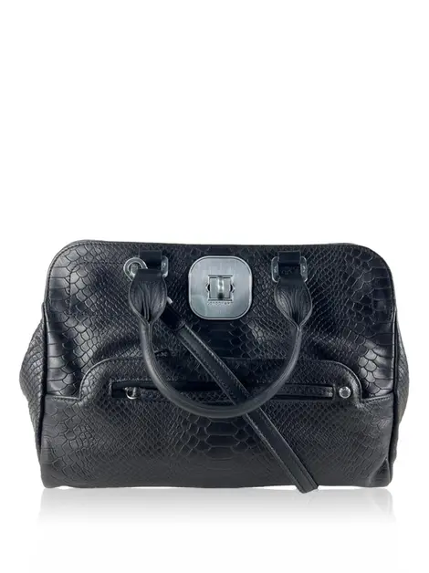 Bolsa Tote Longchamp Gabby Embossed Preto