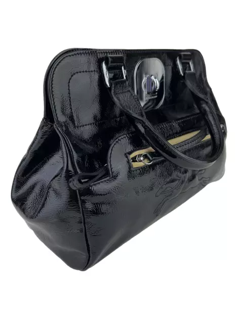 Bolsa Tote Longchamp Gatsby Verniz Preta