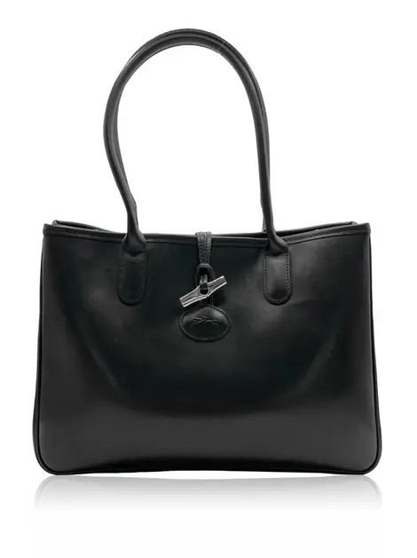 Bolsa Tote Longchamp Roseau Preta