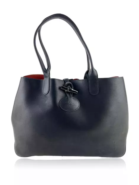 Bolsa Tote Longchamp Roseau Reversível Bicolor