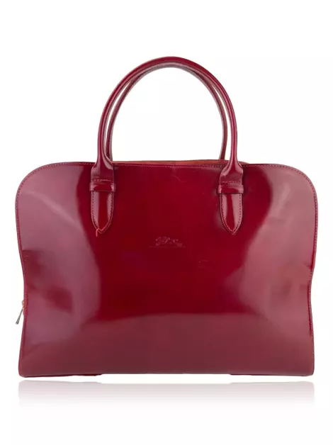 Bolsa Tote Longchamp Vintage Couro Vermelha