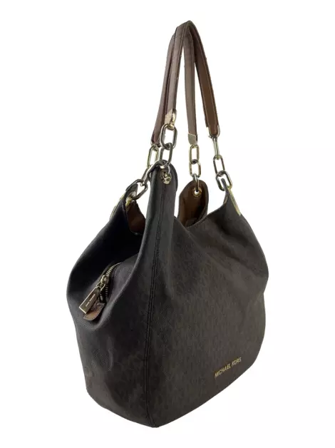 Bolsa Tote Michael Kors Lillie Logo Marrom