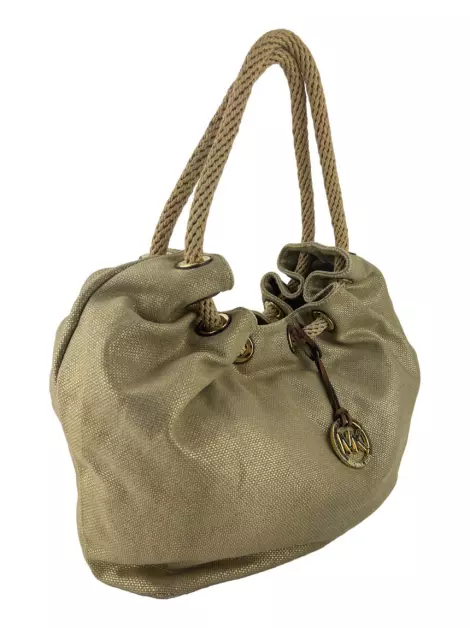 Bolsa Tote Michael Michael Kors Canvas Dourado