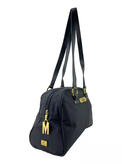 Bolsa Tote Moschino by Redwall Logo Preta