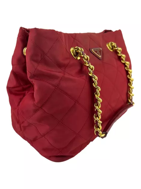 Bolsa Tote Prada Matelasse Chain Vermelho