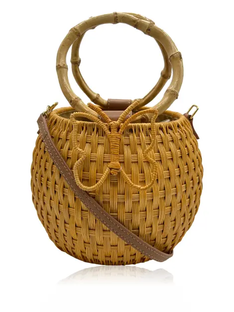 Bolsa Tote Serpui Basket Butterfly Bege