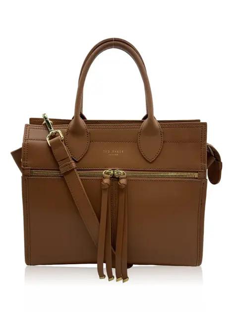 Bolsa Tote Ted Baker Rachhel Zip Detail Marrom