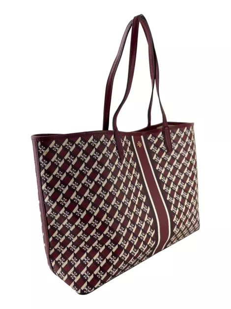 Bolsa Tote Tory Burch Geo Logo Vermelha