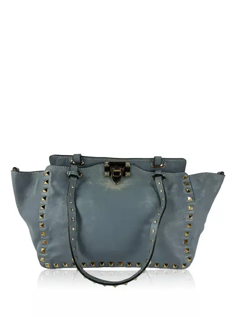 Bolsa Tote Valentino Rockstud Tote Azul
