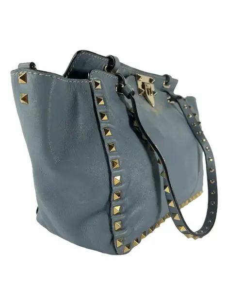 Bolsa Tote Valentino Rockstud Tote Azul