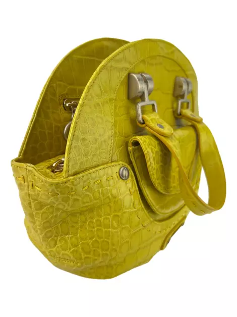 Bolsa Tote Versace Embossed Amarelo