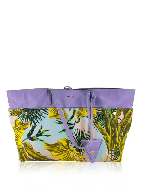 Bolsa Tote Versace Shopping Desert Palm Lilás