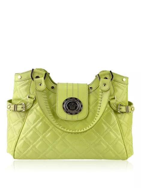 Bolsa Tote Versace Verniz Amarelo