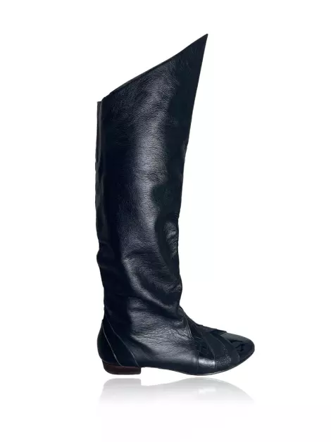 Bota Botti Recortes Couro