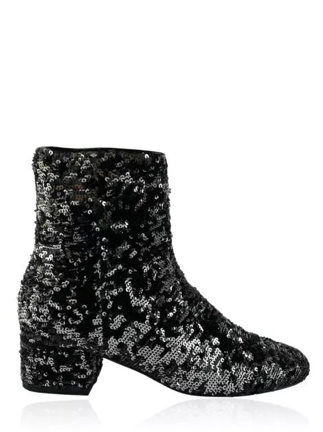 Bota Chiara Ferragni Paetês Prateado